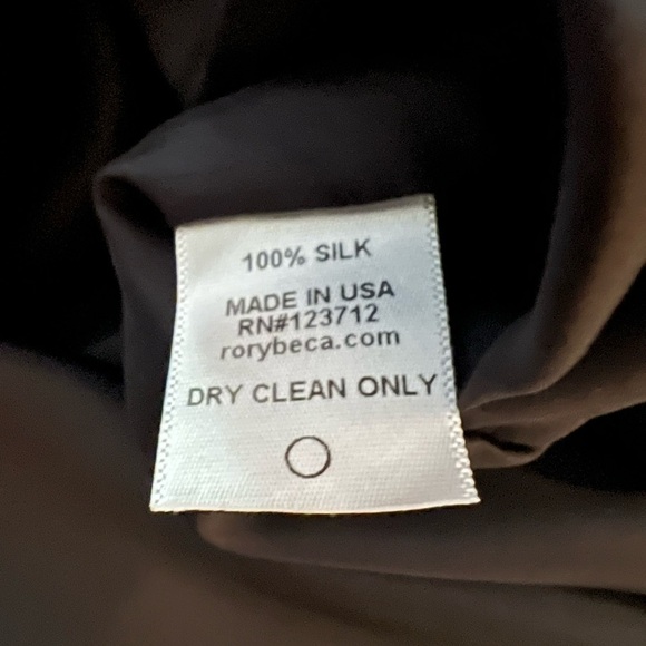 Rory Beca black silk v-neck tunic dress dropped waist Y2K whimsigoth sz M - Picture 4 of 10